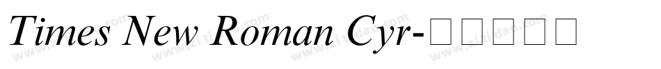 Times New Roman Cyr字体转换